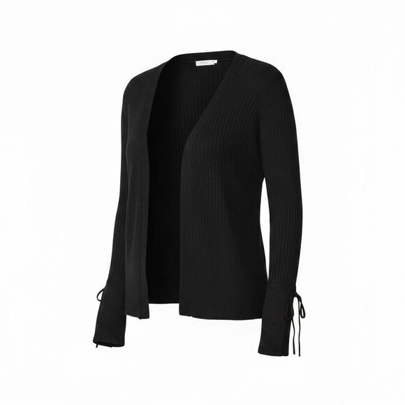 LC Lauren Conrad Black Open Front Tie Sleeve Cardigan XS NWT - Picture 2 of 10